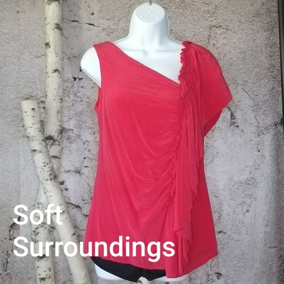Soft Surroundings Tops - NWOT 💥CLEARANCE💥 ruffle asymmetrical